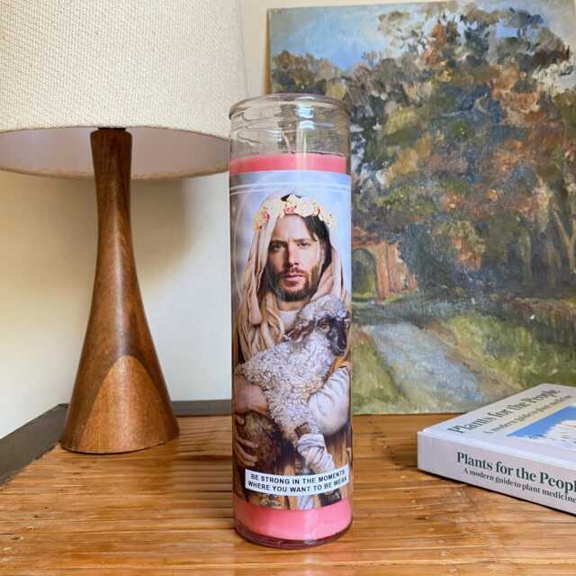 Saint Jensen Prayer Candle Scented Vegan Soy Wax, 120Hr Burn - image 1