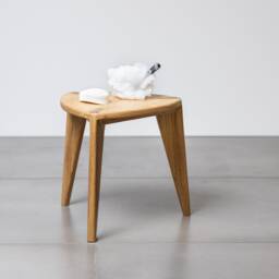 Handcrafted Acacia Wood Shower Stool Set - Waterproof Spa Decor - thumbnail 2