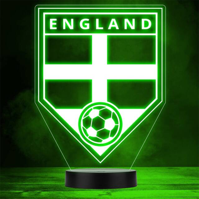 England Football Team Personalised Gift Any Colour Night Light - image 1