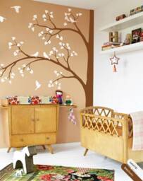 Corner Tree Wall Decal - Nursery & Birds Mural - thumbnail 1
