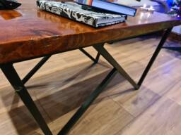 Reclaimed Wood Coffee Table Rustic Industrial Steel Frame