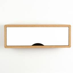Minimalist Design Floating Shelf With Door, Mid-Century Modern, Retro Style Wall Cabinet - thumbnail 3