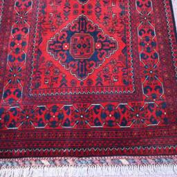 10.5 X 3.0 Ft, High Quality Afghan Runner Rug, Hallway Long 100 % Wool Red Runner, Turkmen Oriental Rug - thumbnail 3