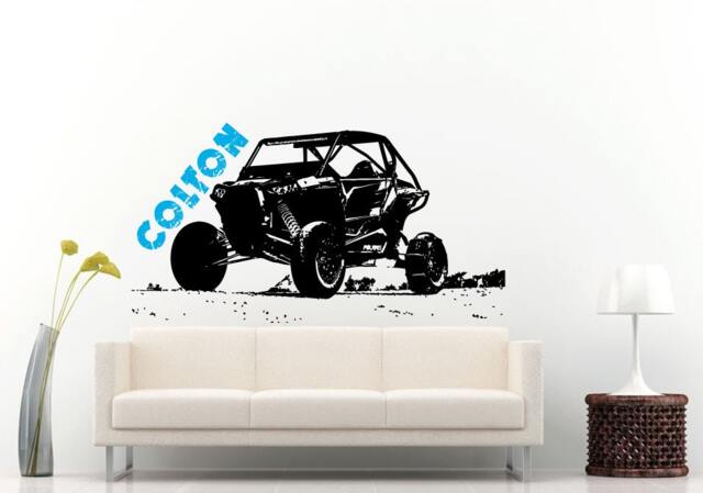 Big Atv 4 Four Wheel Drive Quad Custom Personalized Name Window Wall Decal Vinyl Sticker Mural Room Decor L1748 - image 1
