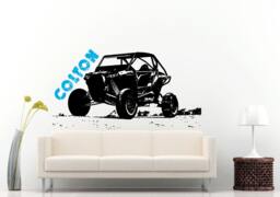 Big Atv 4 Four Wheel Drive Quad Custom Personalized Name Window Wall Decal Vinyl Sticker Mural Room Decor L1748 - thumbnail 1