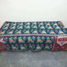 Kantha Quilt Indian Cotton Bedspread Blanket Bedding , Bed Cover, Sofa Throw , Gardern Decor - thumbnail 4
