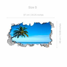 Tropical Beach - 3D Wall 3D Wallpaper Wall Art Stickers Sticker Decal Sku Tropb3D - thumbnail 3