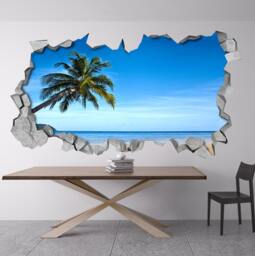 Tropical Beach - 3D Wall 3D Wallpaper Wall Art Stickers Sticker Decal Sku Tropb3D - thumbnail 1