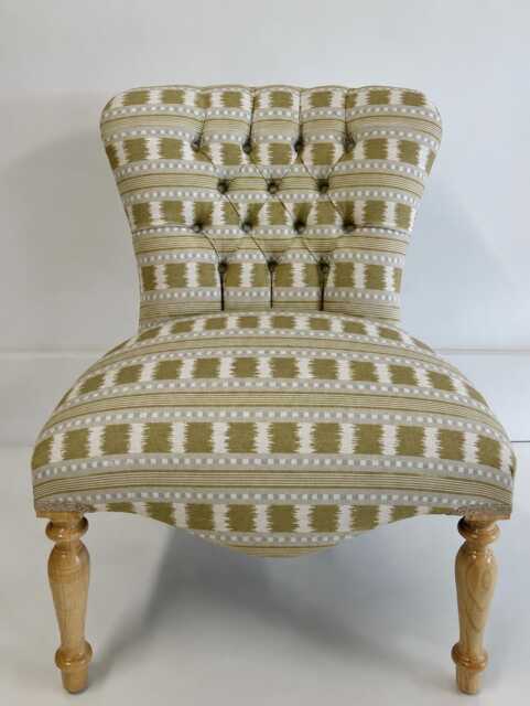 Small Statement Chair in James Hare Paxton Gold/Grey - image 1