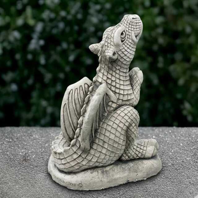 Gothic Dragon Statue Concrete Baby Sculpture Cement Animal Decoration Dragon Lover Gift Handmade Art Front Door Ornament - image 1