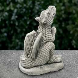 Gothic Dragon Statue Concrete Baby Sculpture Cement Animal Decoration Dragon Lover Gift Handmade Art Front Door Ornament - thumbnail 1