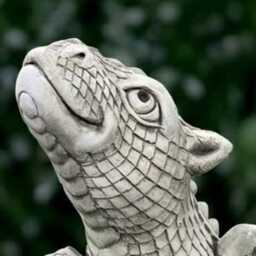 Gothic Dragon Statue Concrete Baby Sculpture Cement Animal Decoration Dragon Lover Gift Handmade Art Front Door Ornament - thumbnail 3