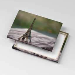 Eiffel Tower Souvenir Canvas, Picture Wall Hanging, Green Art, Travel Canvas Painting - thumbnail 3