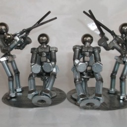 Barber, Hair Dresser, Metal Bolt Figurine, People - thumbnail 2