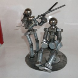 Barber, Hair Dresser, Metal Bolt Figurine, People - thumbnail 3