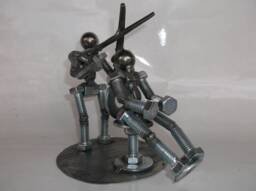 Barber, Hair Dresser, Metal Bolt Figurine, People - thumbnail 1