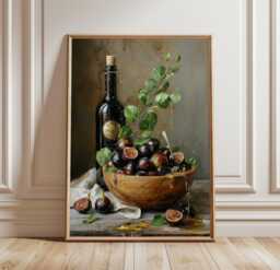 Fig Still Life Poster - Kitchen Wall Art Fruit Print - thumbnail 1