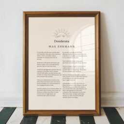 Desiderata Poem Print - Max Ehrmann Poster Wall Art Literary Poetry Inspirational Quote - thumbnail 1