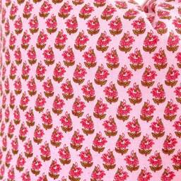 Fuchsia Pink Indian Block Print Pillow Cover , Cotton Voile Hand Mede - thumbnail 3