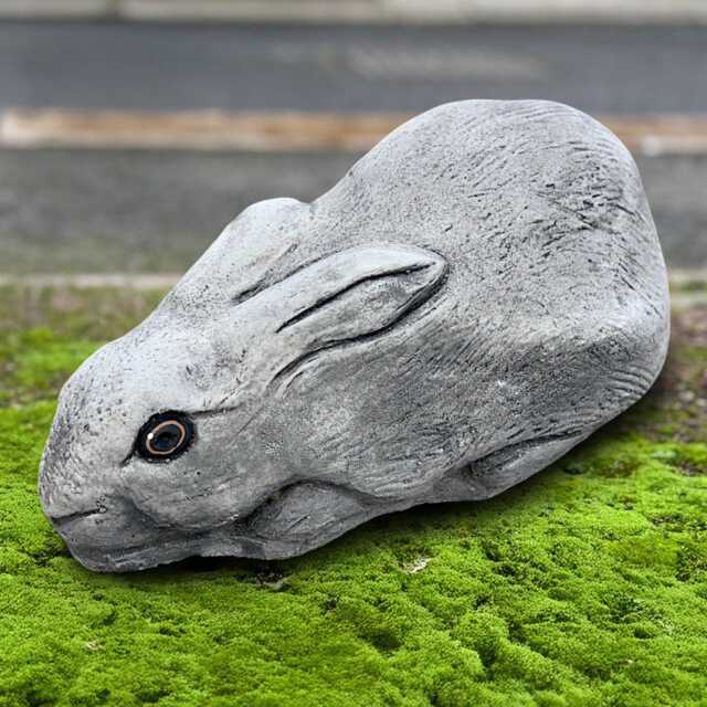 Outdoor Rabbit Sculpture Concrete Bunny Statue Cement Animal Figurine Stone Pet Ornament Garden Decoration Bunny Lover Gift Yard Art - image 1