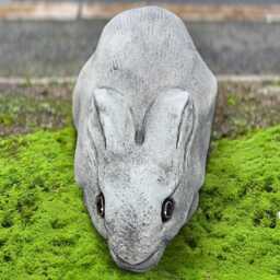 Outdoor Rabbit Sculpture Concrete Bunny Statue Cement Animal Figurine Stone Pet Ornament Garden Decoration Bunny Lover Gift Yard Art - thumbnail 2