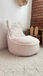 Bear Bean Bag Chair Kids Plush Floor Cushion, Reading Nook - thumbnail 1