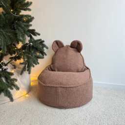 Bear Bean Bag Chair Kids Plush Floor Cushion, Reading Nook - thumbnail 3