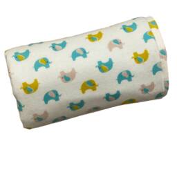 Organic Cotton Elephant Stroller Blanket - Soft Baby Newborn Gift - thumbnail 2