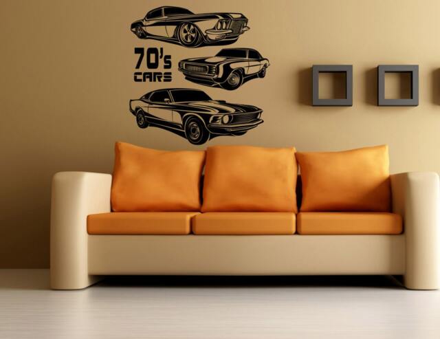American Muscle 70's Racing Sport Cars Wall Window Sticker Decal Vinyl Silhouette Decor L1885 - image 1