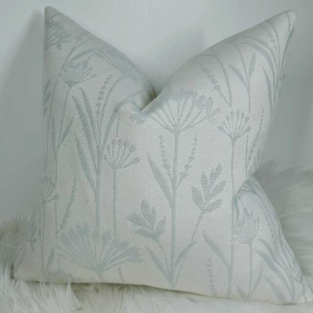 John Lewis Floral Fabric Neutral Cushion Cover Both Sides Meadow, Country Home Cushion Cover Cotton Linen Blend - image 1