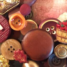 Harvest Button Frame in Browns ~ Fall Rustic Home Decor Bohemian Photo Gift For Her Boho Art 4x6 Photo - thumbnail 3