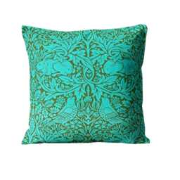 William Morris, Brer Rabbit, Ben Pentreath, Olive & Turquoise Linen Union Cushion, Throw Pillow Cover, Home Decor - thumbnail 2