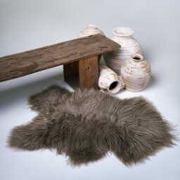 Luxurious Smokey Gray Sheepskin Rug - Soft, Cozy, & Naturally Durable Home D??cor - thumbnail 1