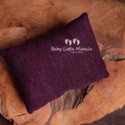 Samantha Eggplant Posing Fabric, Backdrop, Newborn Cover, Fabric Bean Bag Blanket, Beanbag Baby Shower Gift - thumbnail 4