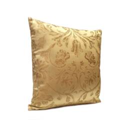 Yellow Gold Pillow, Throw Pillow Cover, Decorative Cushion Pillowcase, Accent Satin Blend Floral - thumbnail 2