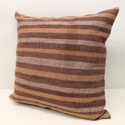 Handmade Turkish Kilim Pillow Cover 24x24, Rustic Home Design - thumbnail 3