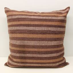 Handmade Turkish Kilim Pillow Cover 24x24, Rustic Home Design - thumbnail 1