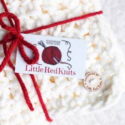 Handmade Super Plush Baby Blanket, Acrylic Knit - 24x28 - thumbnail 3