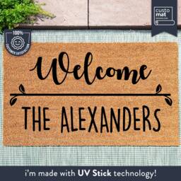 Welcome Coir Doormat With Family Name - thumbnail 1