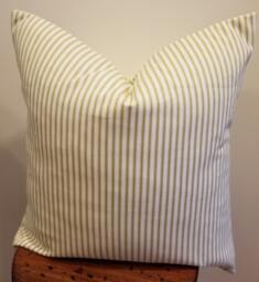 Sage.coral.ticking Pillow Cover.stripes.slip Covers.easter Farmhouse Decor.spring Decor.coral.holiday Decor.cerlean Aqua.sage.#p0361, P0455 - thumbnail 1