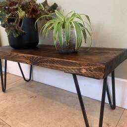 Plant Stand - Bench With Hairpin Legs Indoor Plant Display - thumbnail 3