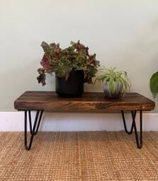 Plant Stand - Bench With Hairpin Legs Indoor Plant Display - thumbnail 1