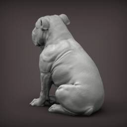 British Bulldog Figurine 3D Printed Dog Lover Gift - Unique Home Decor Ornament Collectible - thumbnail 2