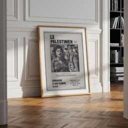 1970S French Palestine Solidarity Poster Le Palestinien Film Print - thumbnail 3