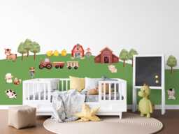 Farm Animal Wall Decals Kids Nursery Decor, Removable Stickers - thumbnail 1