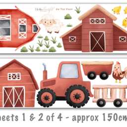 Farm Animal Wall Decals Kids Nursery Decor, Removable Stickers - thumbnail 2