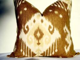 Magnolia Home Dakota Pillow Cover 19x19, Wheat Tan Ikat Cushion - thumbnail 1