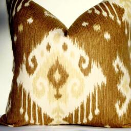 Magnolia Home Dakota Pillow Cover 19x19, Wheat Tan Ikat Cushion - thumbnail 2