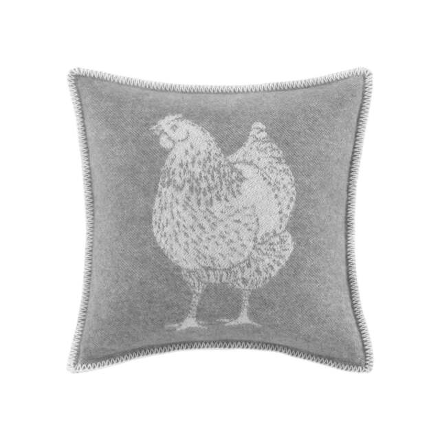 Grey Chicken Wool Cushion Cover - Reversible Pillowcase 45 X 45cm/ 18 In - image 1
