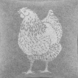 Grey Chicken Wool Cushion Cover - Reversible Pillowcase 45 X 45cm/ 18 In - thumbnail 3